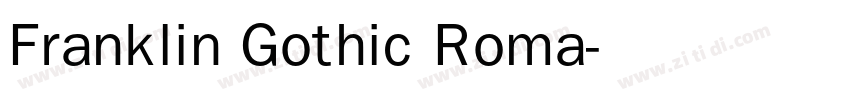 Franklin Gothic Roma字体转换